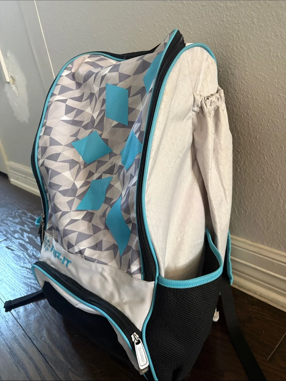 RIP-IT Aqua & Gray Geometric softball Backpack